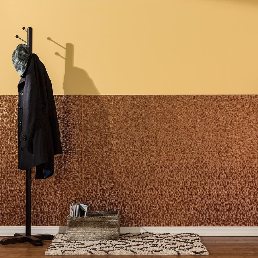 Hammered wall panel in Antique Bronze