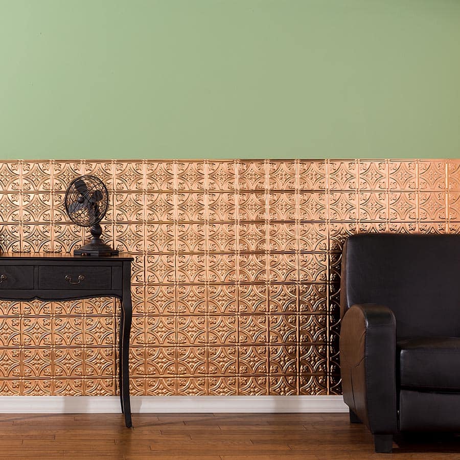 Traditional 1 wall panel in Polished Copper